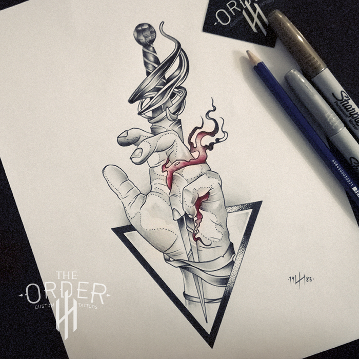 Dagger And Hand Sketch – The ORDER
