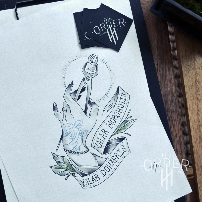 Hand And Tooth Drawing – The Order Custom Tattoos