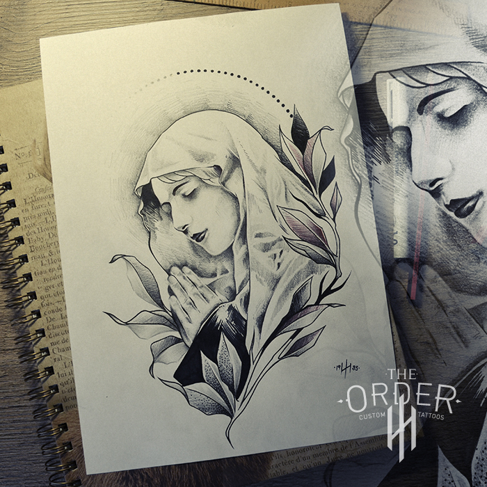 Sketch Of Nun – The Order Custom Tatttoos