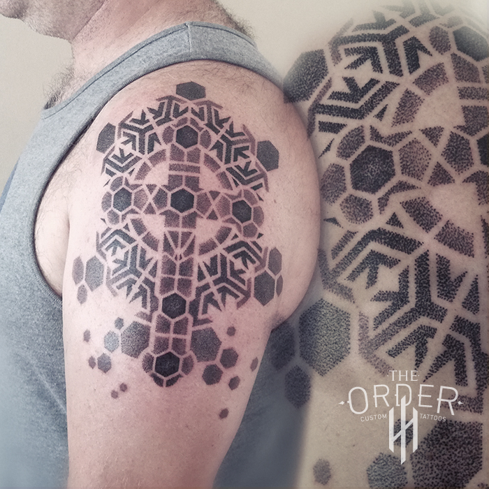 Pointillism Geometry Tattoo – The Order Custom Tattoos