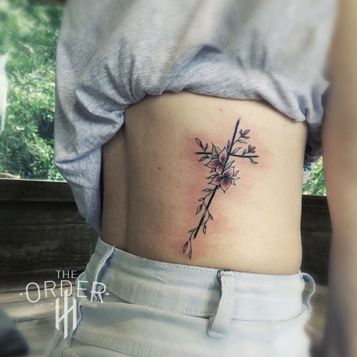 Flower Cross Tattoo – The Order Custom Tattoos