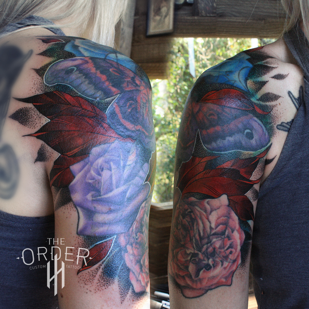 Neo Traditional Flowers Tattoo – The Order Custom Tattoos