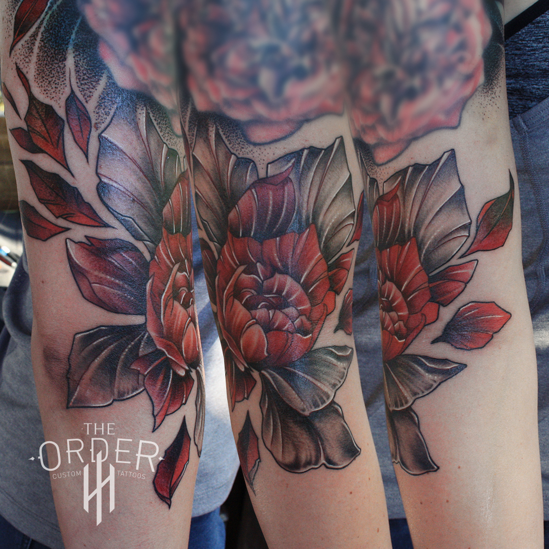 Neo Traditional Rose Tattoo – The Order Custom Tattoos