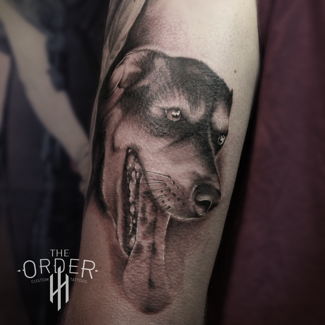Dog Portrait Tattoo – The Order Custom Tattoos