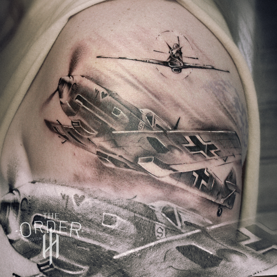 WW2 Plane Tattoo – The Order Custom Tattoos