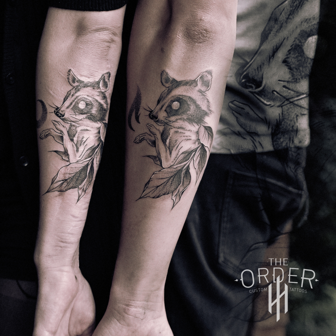 Raccoon Tattoo – The Order Custom Tattoos