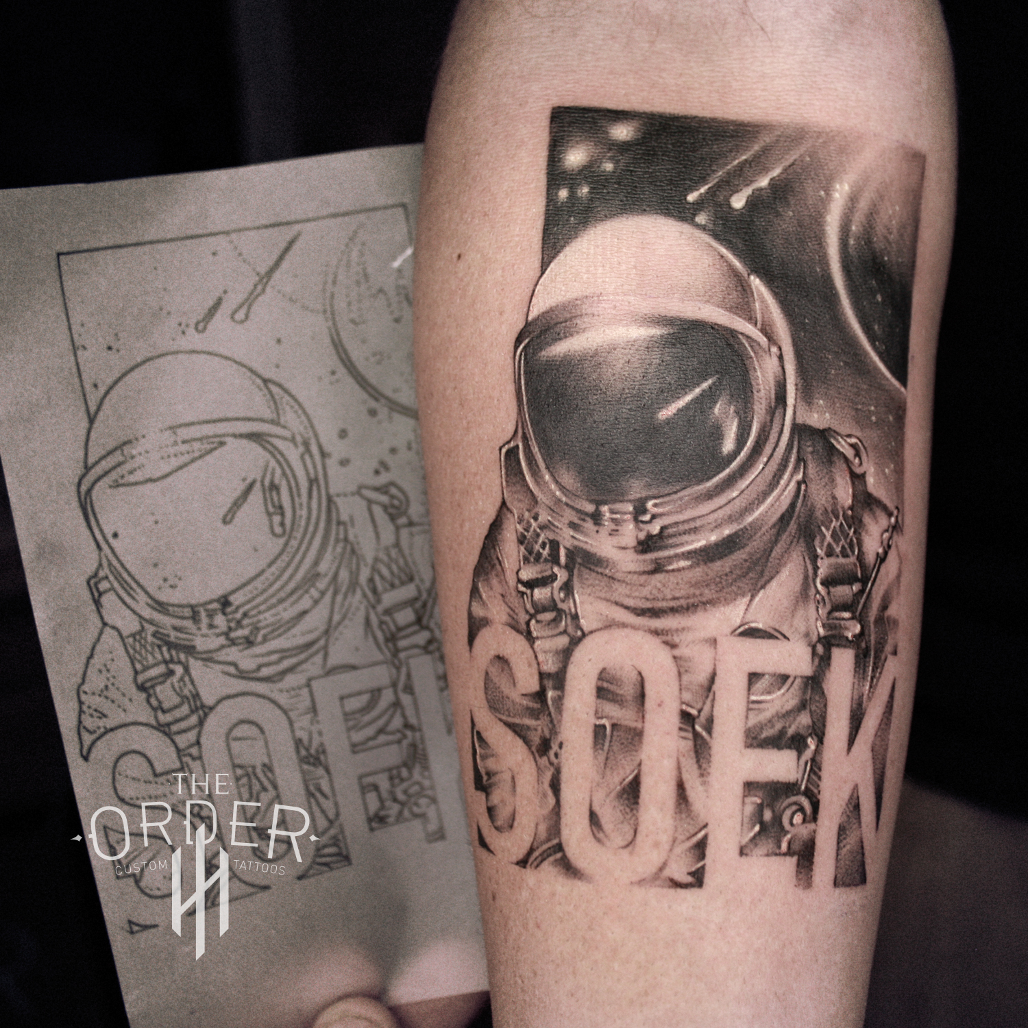 Astronaut Tattoo – The Order Custom Tattoos