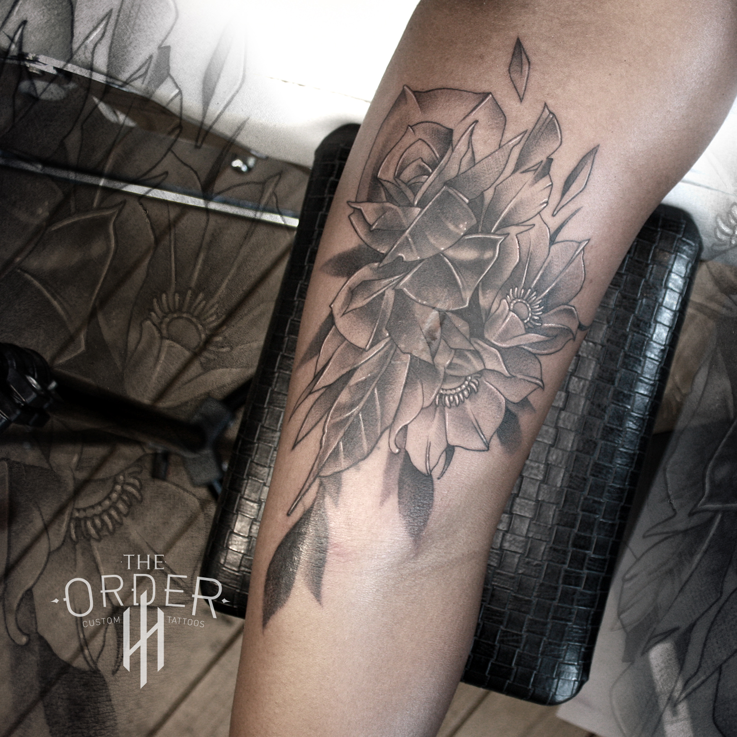 Flower Cover Tattoo – The Order Custom Tattoos